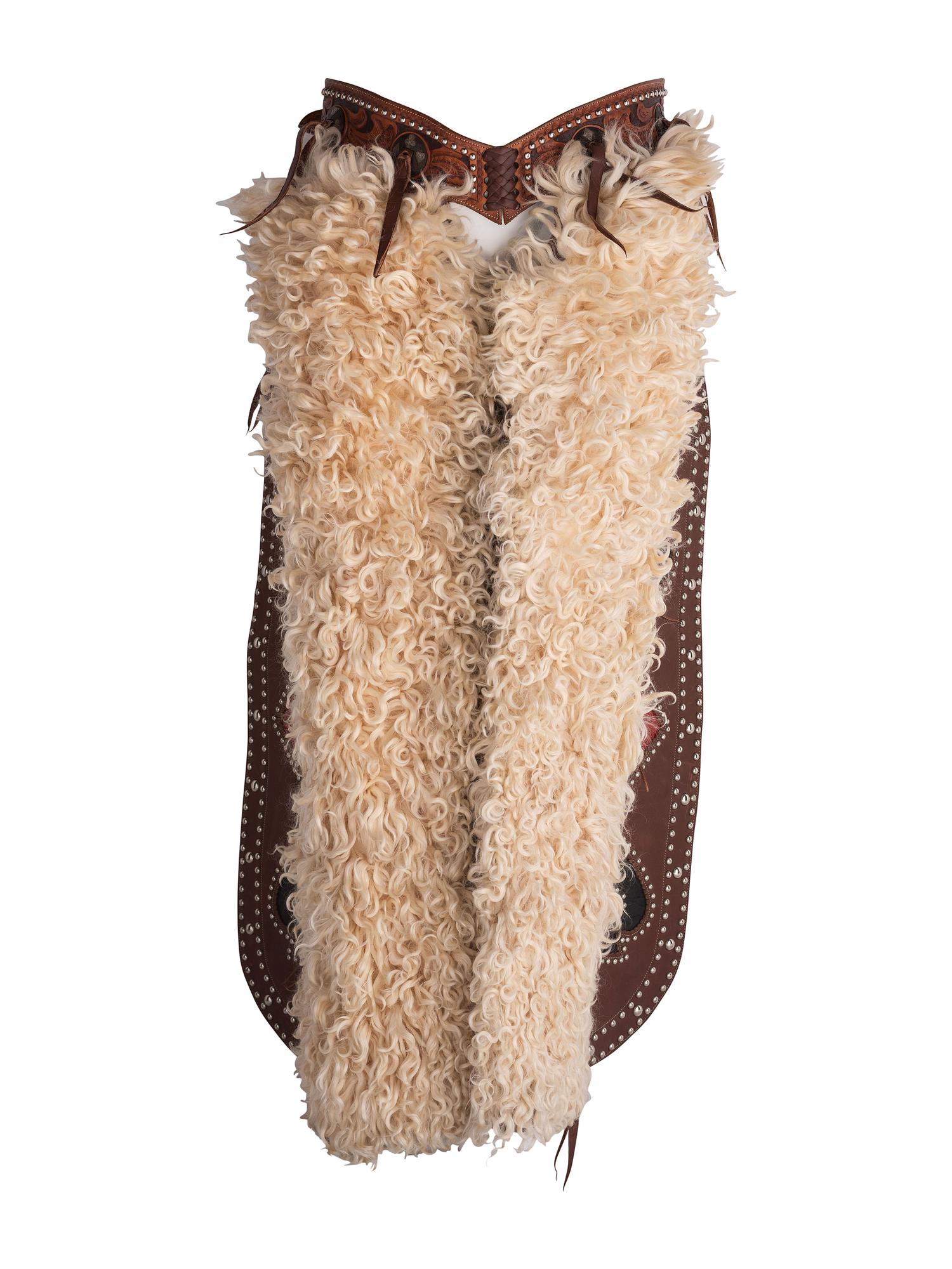 A Pair of Buddie Foster (1956-2006) Card Suit Leather Chaps