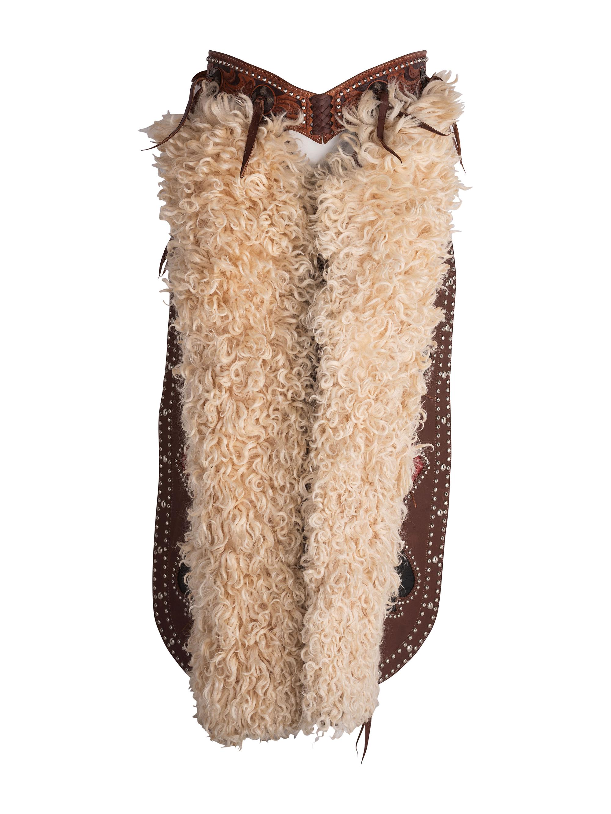A Pair of Buddie Foster (1956-2006) Card Suit Leather Chaps