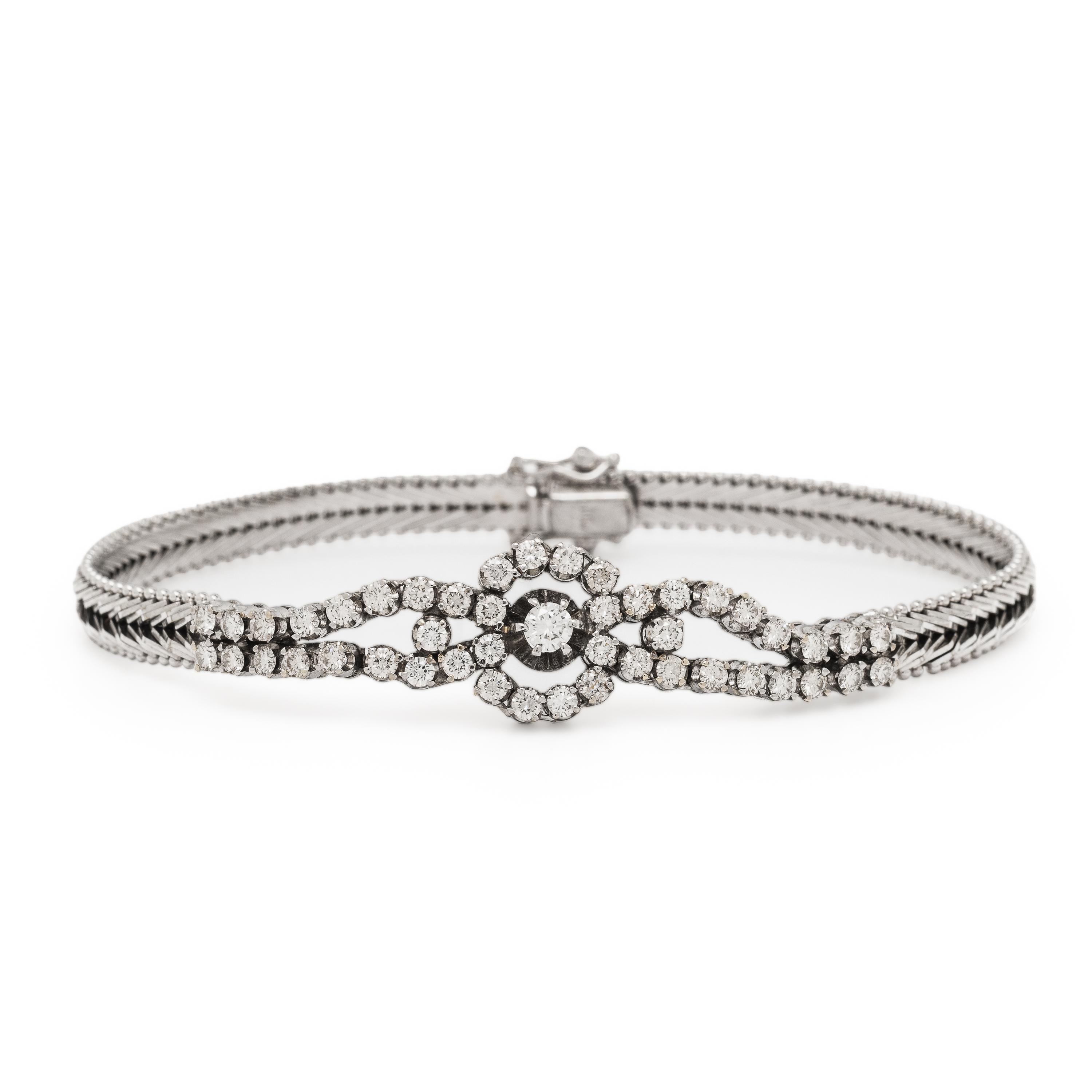 Diamond and White Gold Bracelet