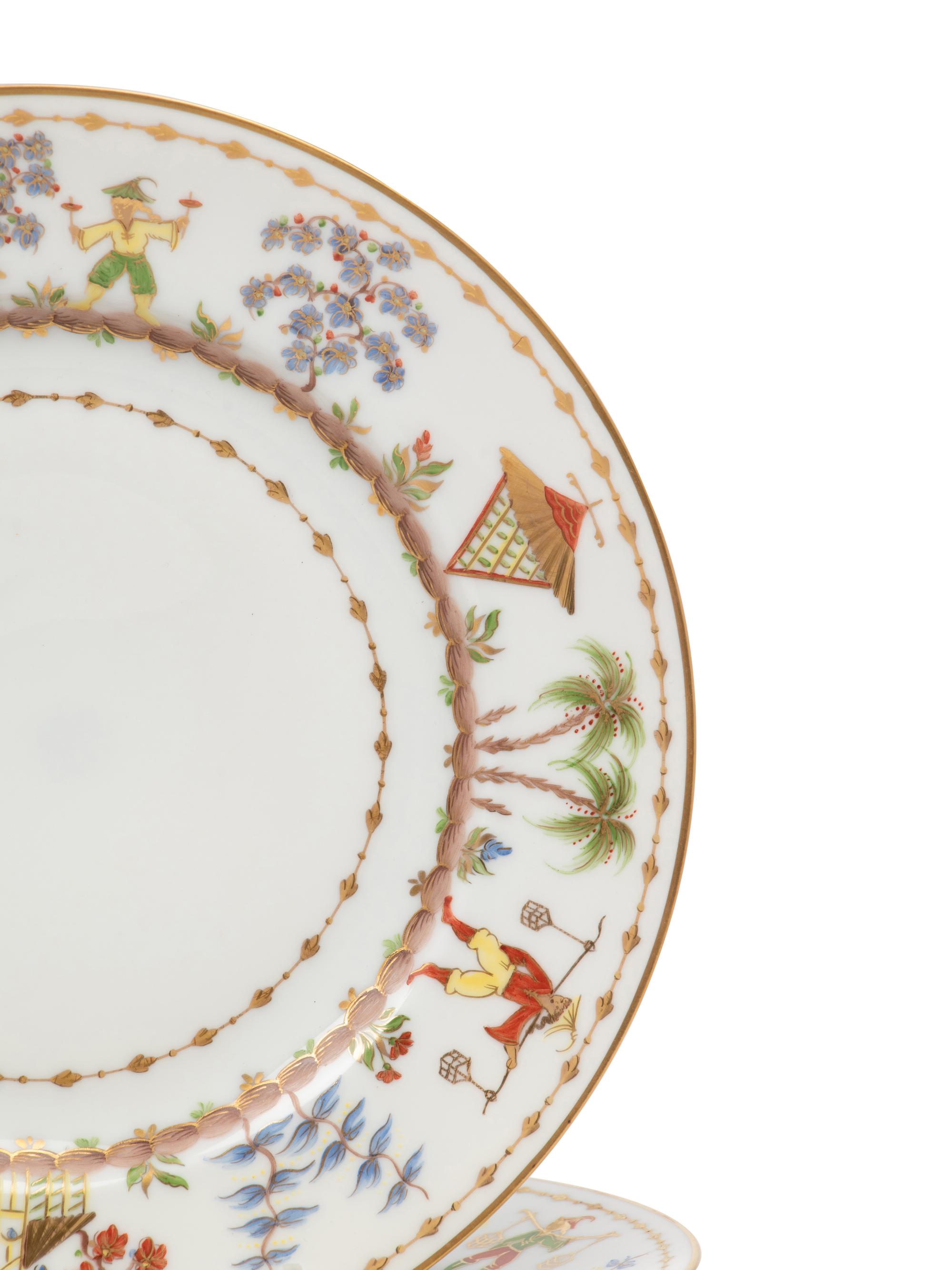 A Le Tallec Cirque Chinois Porcelain Service