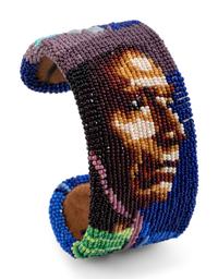 Beaded Figural Cuff Bracelet