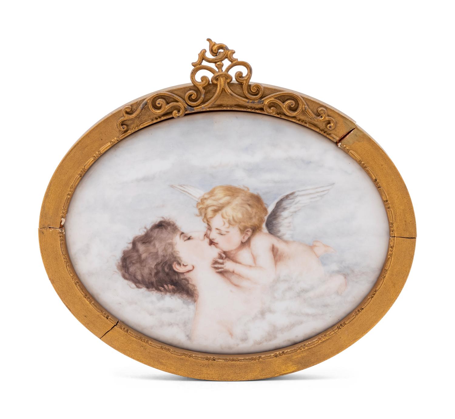 A Continental Painted Porcelain Plaque