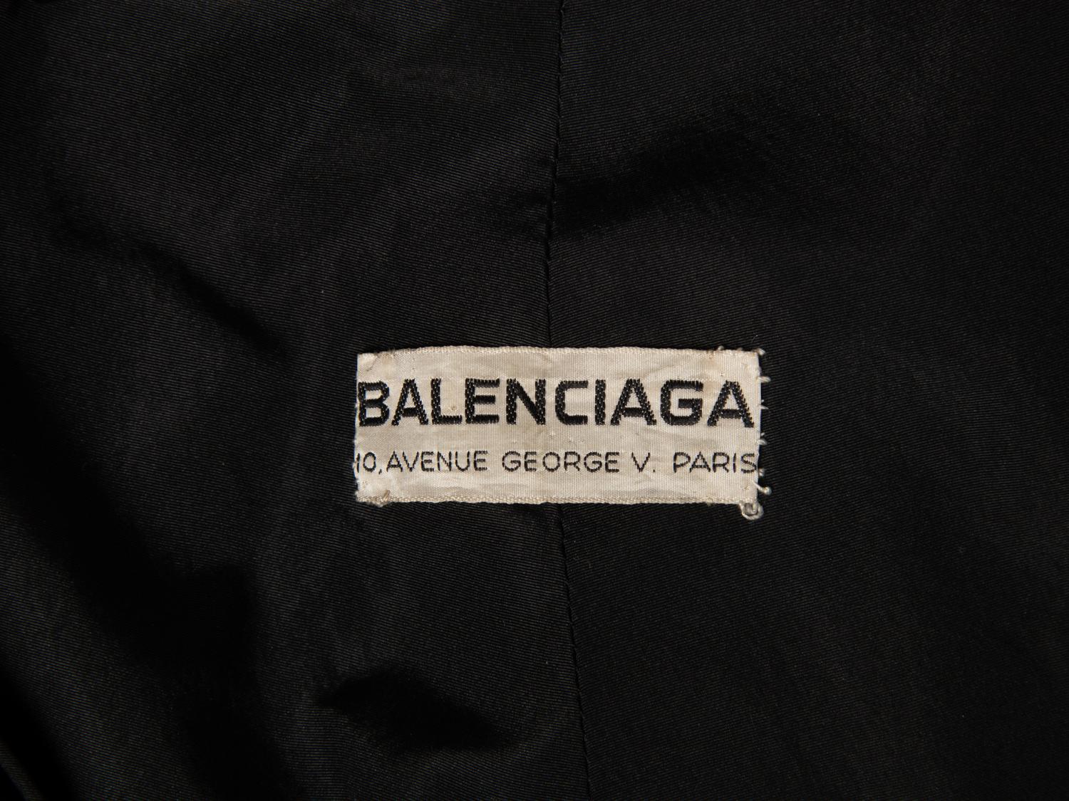 Balenciaga, Silk Tent Coat, Spring 1957