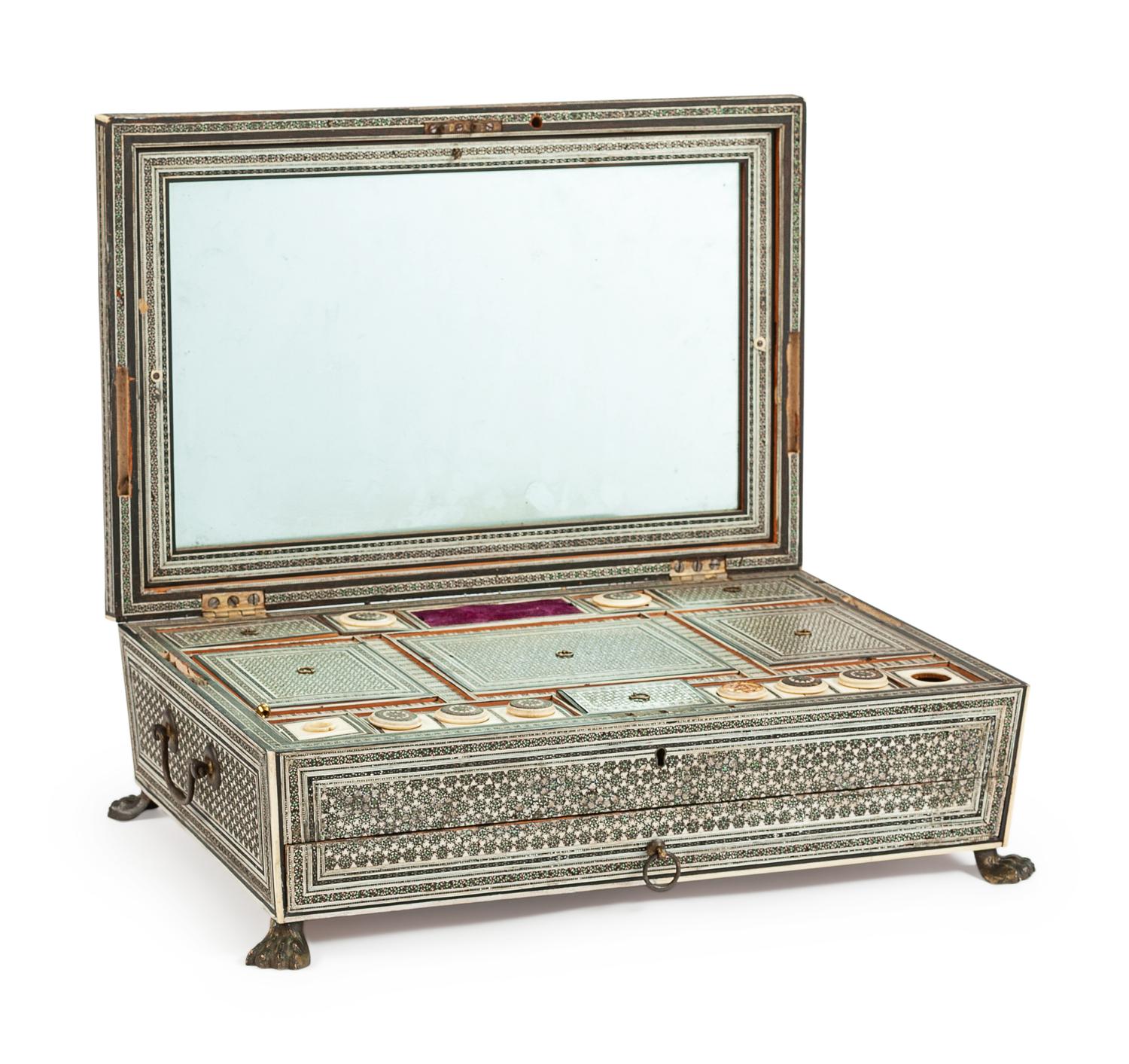 An Anglo-Indian Inlaid Sewing Box