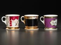 Three Porcelain Shaving Mugs