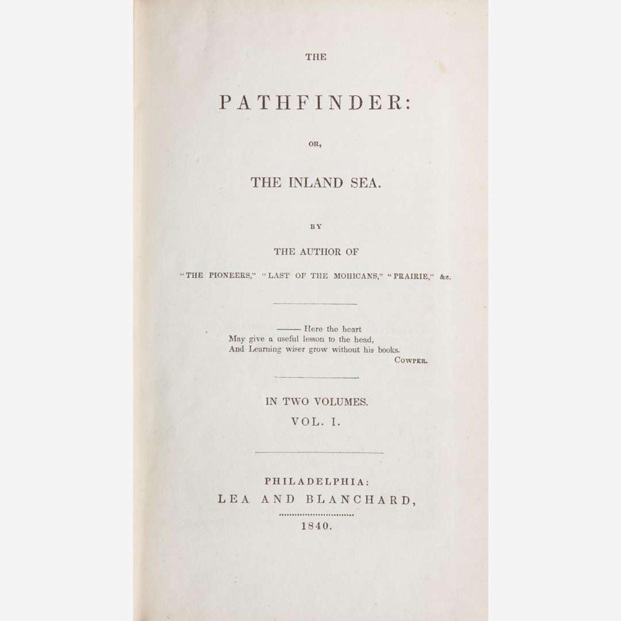[Literature] (Cooper, James Fenimore) The Pathfinder: Or, The Inland Sea