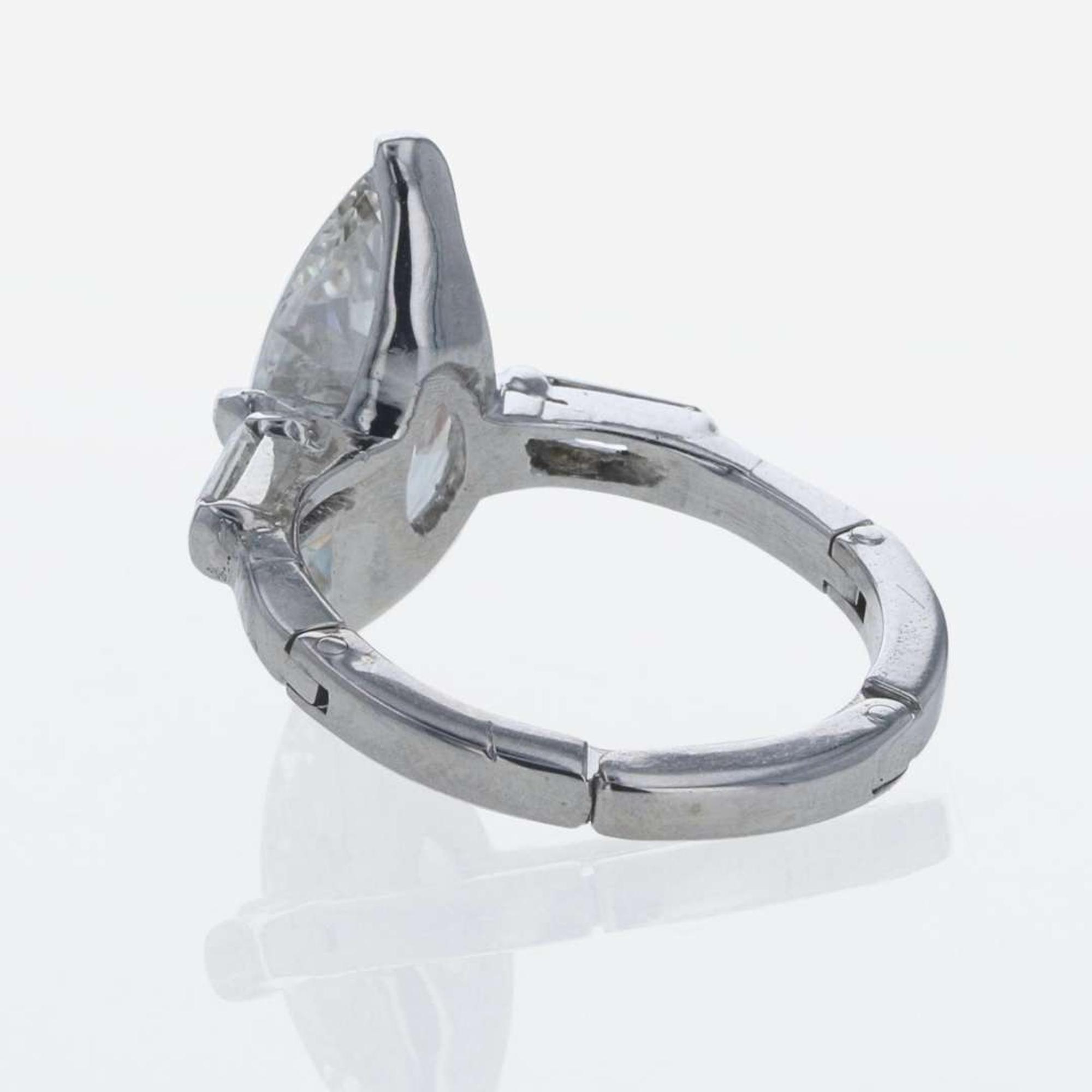 A Diamond and 14K White Gold Ring 2.64 Carat Marquise Diamond, GIA Certified