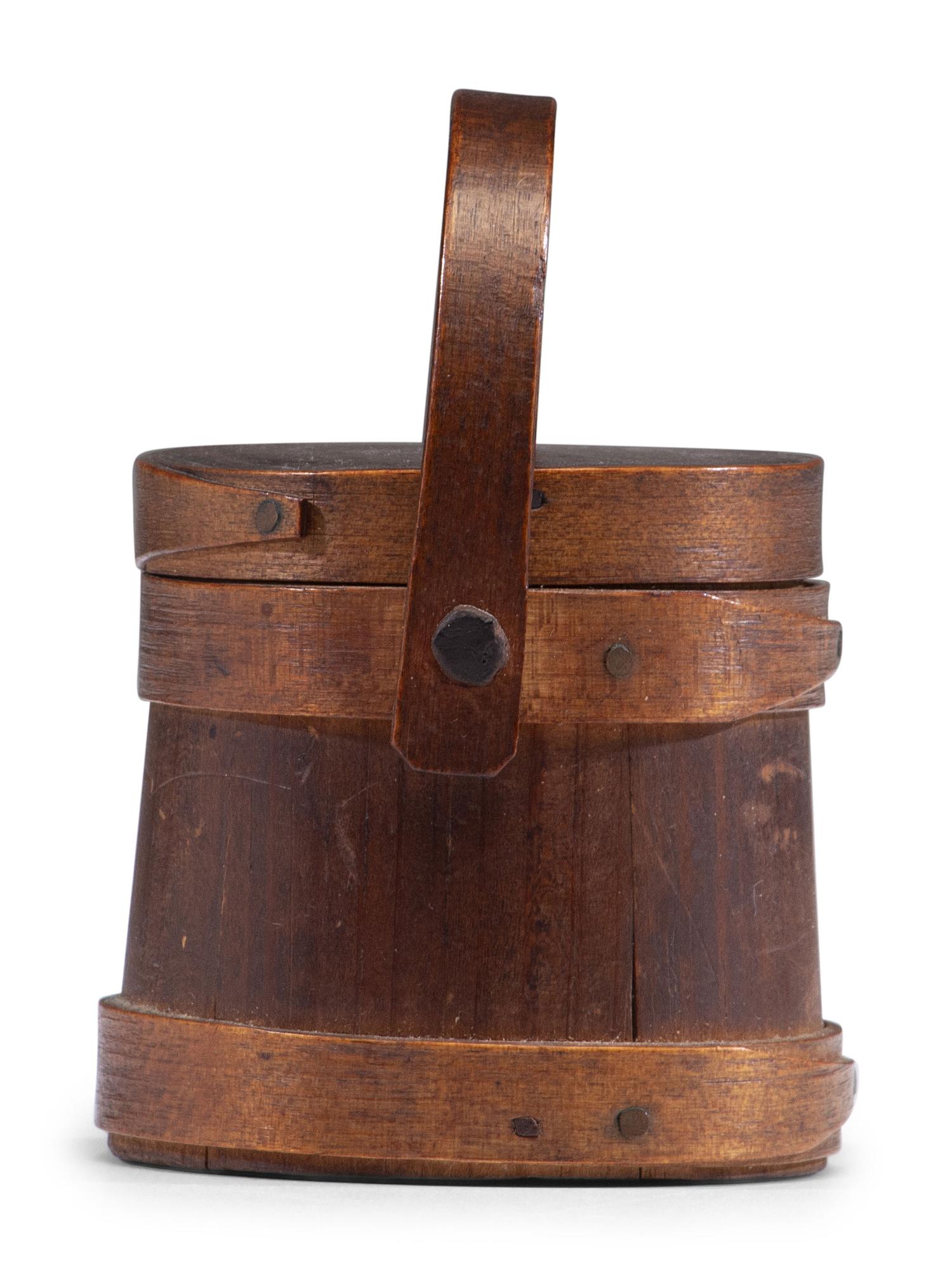 A Miniature Lidded Firkin