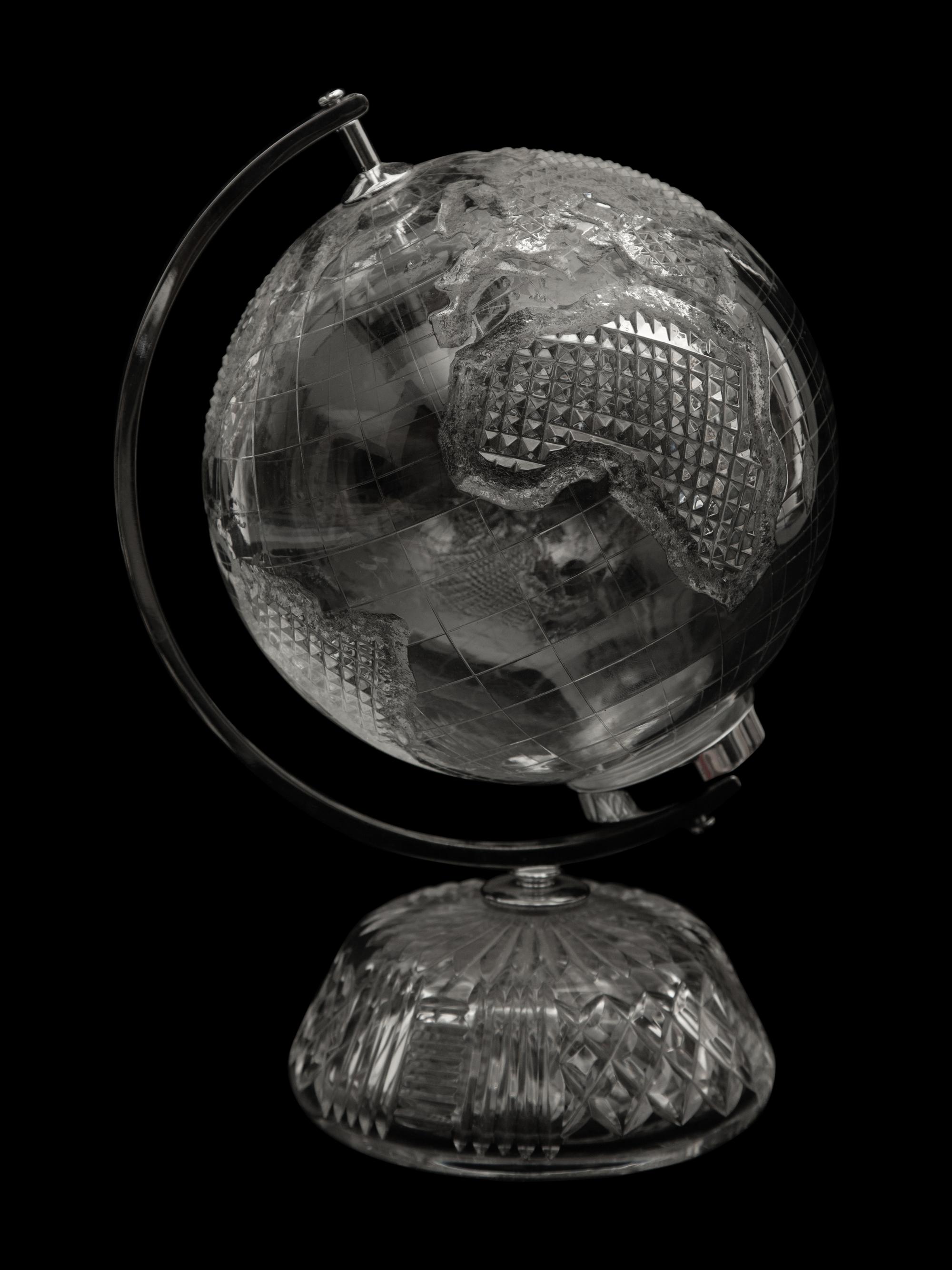 A Waterford Small World Globe on Stand — 20th Century