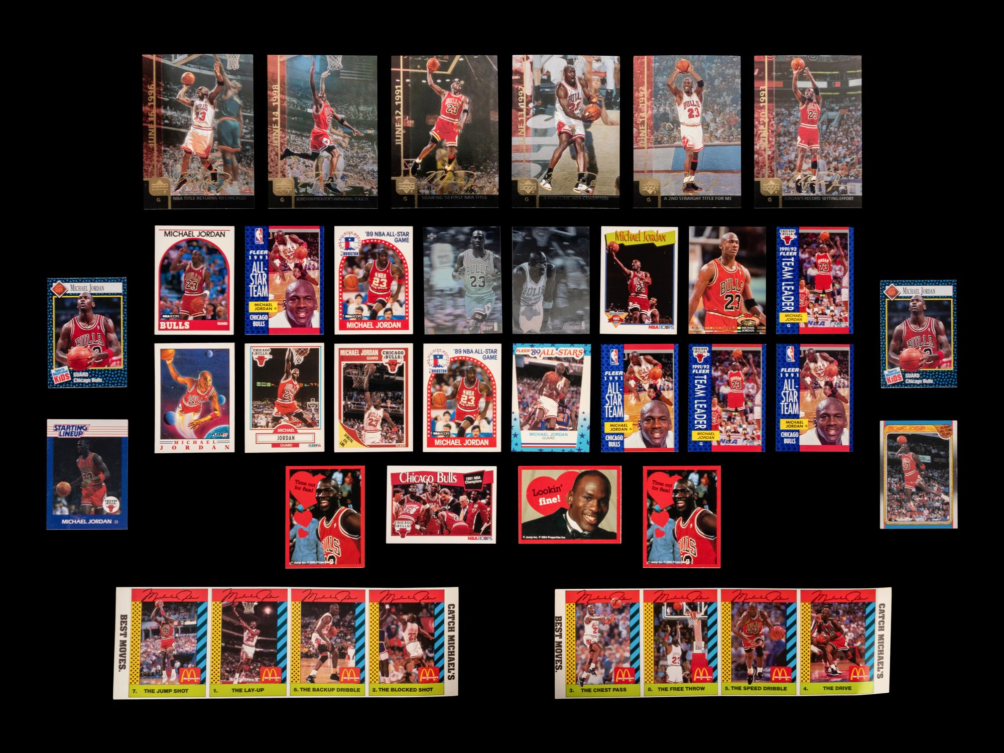 A Group of Assorted 1980s-90s Licensed Michael Jordan Basketball Cards,