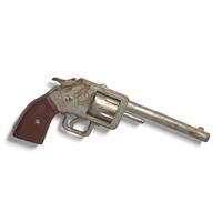 A Carved and Painted Wood Model of a Pistol