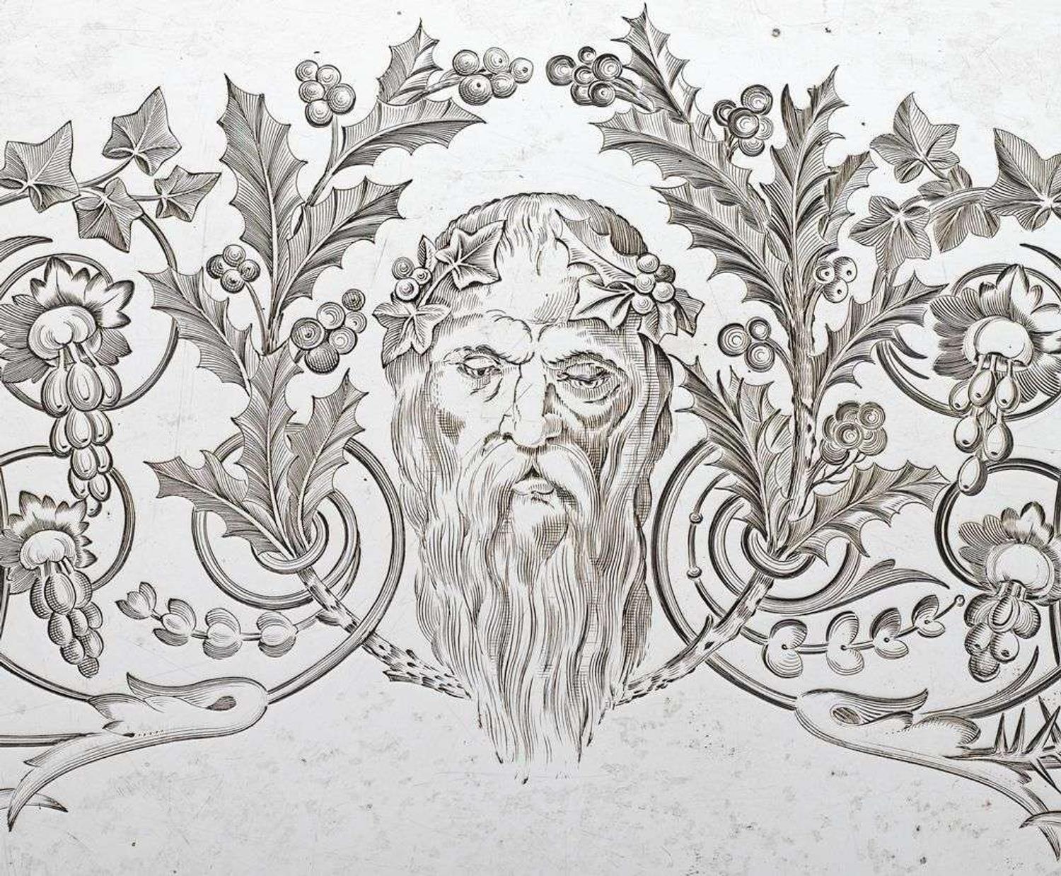 Sterling silver "Four Seasons" twin-handled tray edward c. moore (1827-1891) for tiffany and co., new york, ny, 1854-1870