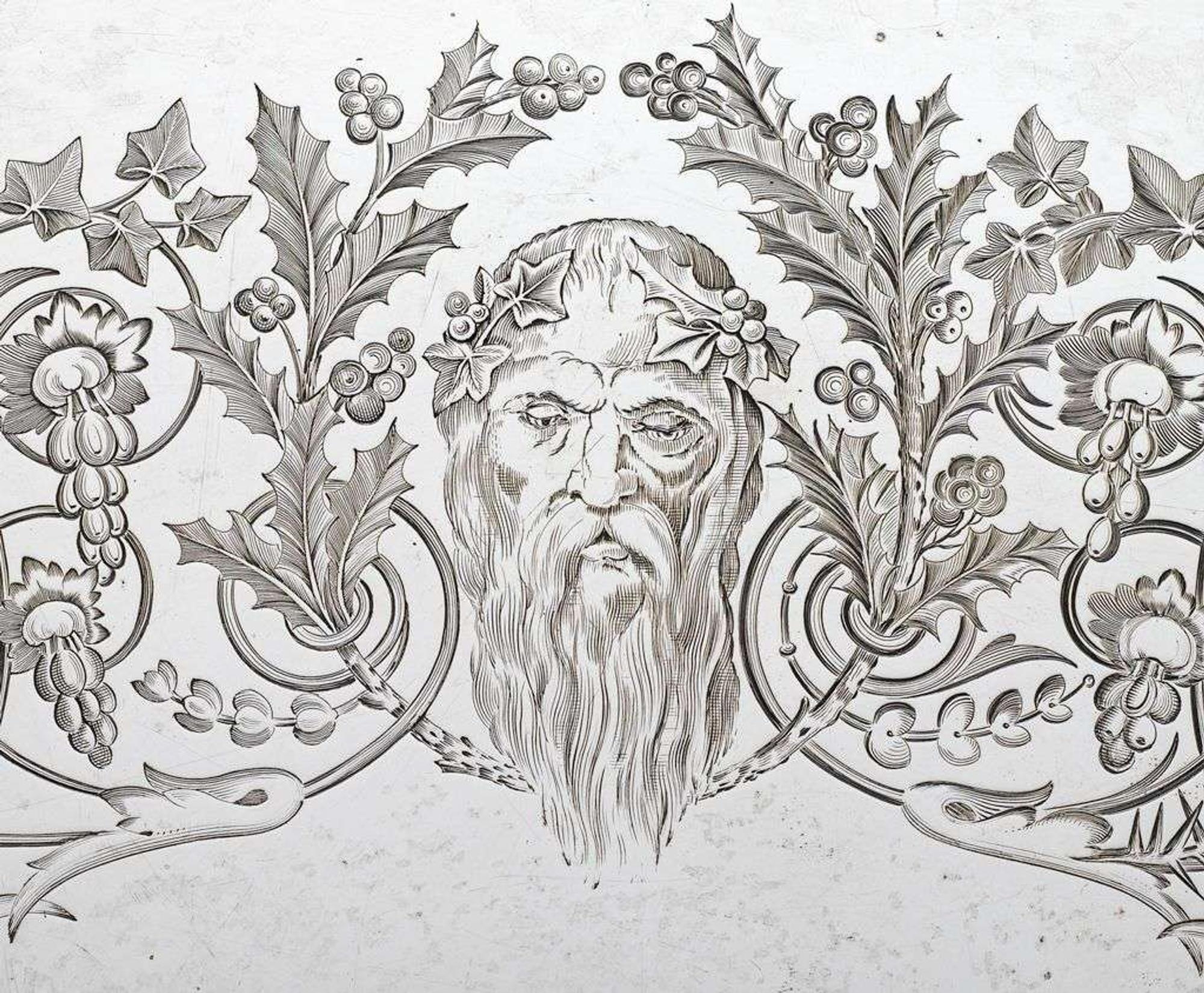 Sterling silver "Four Seasons" twin-handled tray edward c. moore (1827-1891) for tiffany and co., new york, ny, 1854-1870