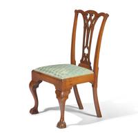 A Chippendale Carved Walnut Side Chair