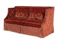 A Contemporary Upholstered Wingback Settee