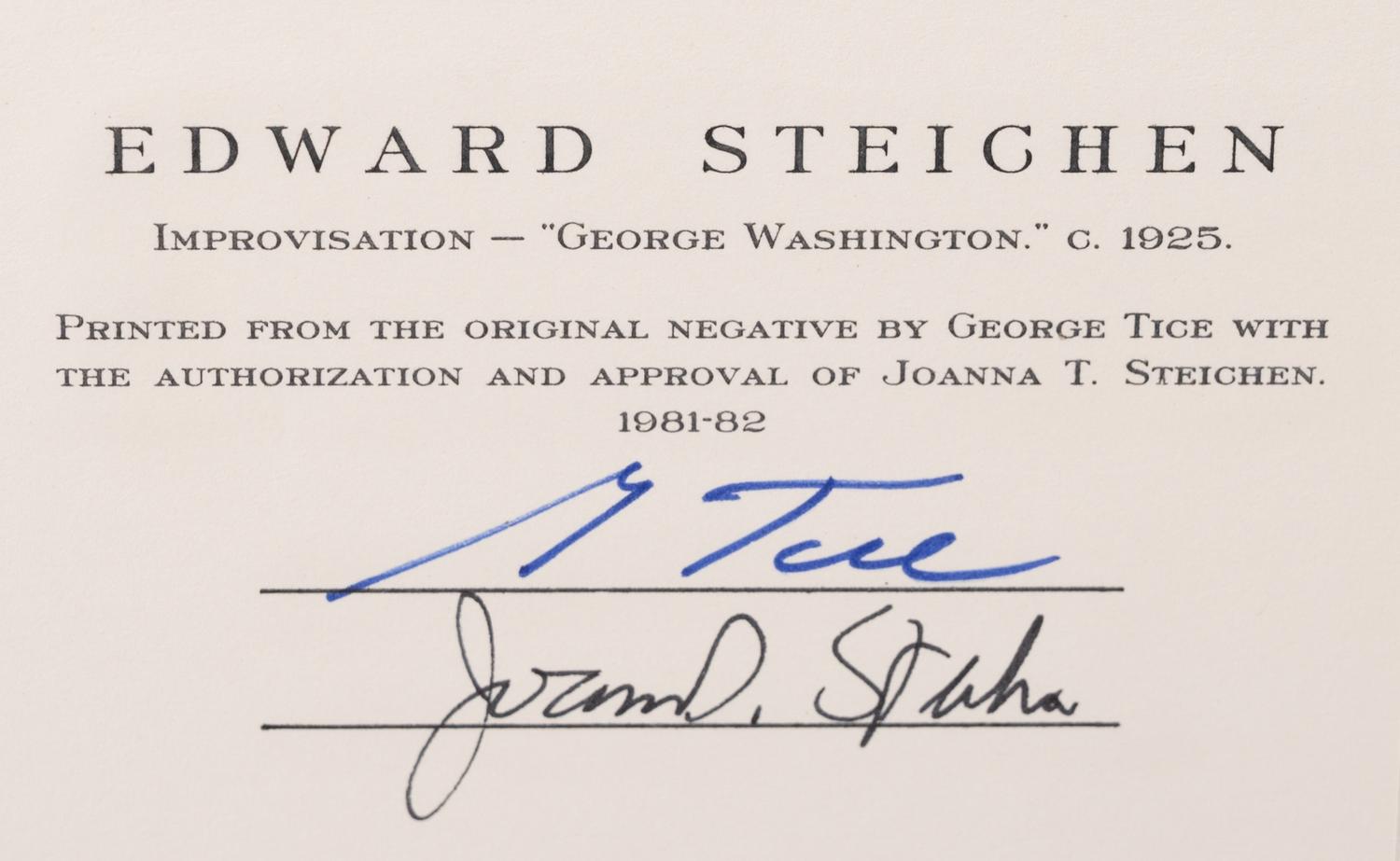 A group of five photographs (from Twenty-Five Photographs printed by George Tice with labels signed by George Tice and Joanna Steichen)