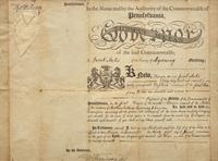 [Americana] [Declaration of Independence] McKean, Thomas. Group of 2 partially-printed documents, signed