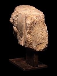 An Egyptian Limestone Head of Osiris