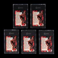 A Group of Five SGC Graded 1996-97 Fleer Metal Metallized Michael Jordan Basketball Cards No. 128,