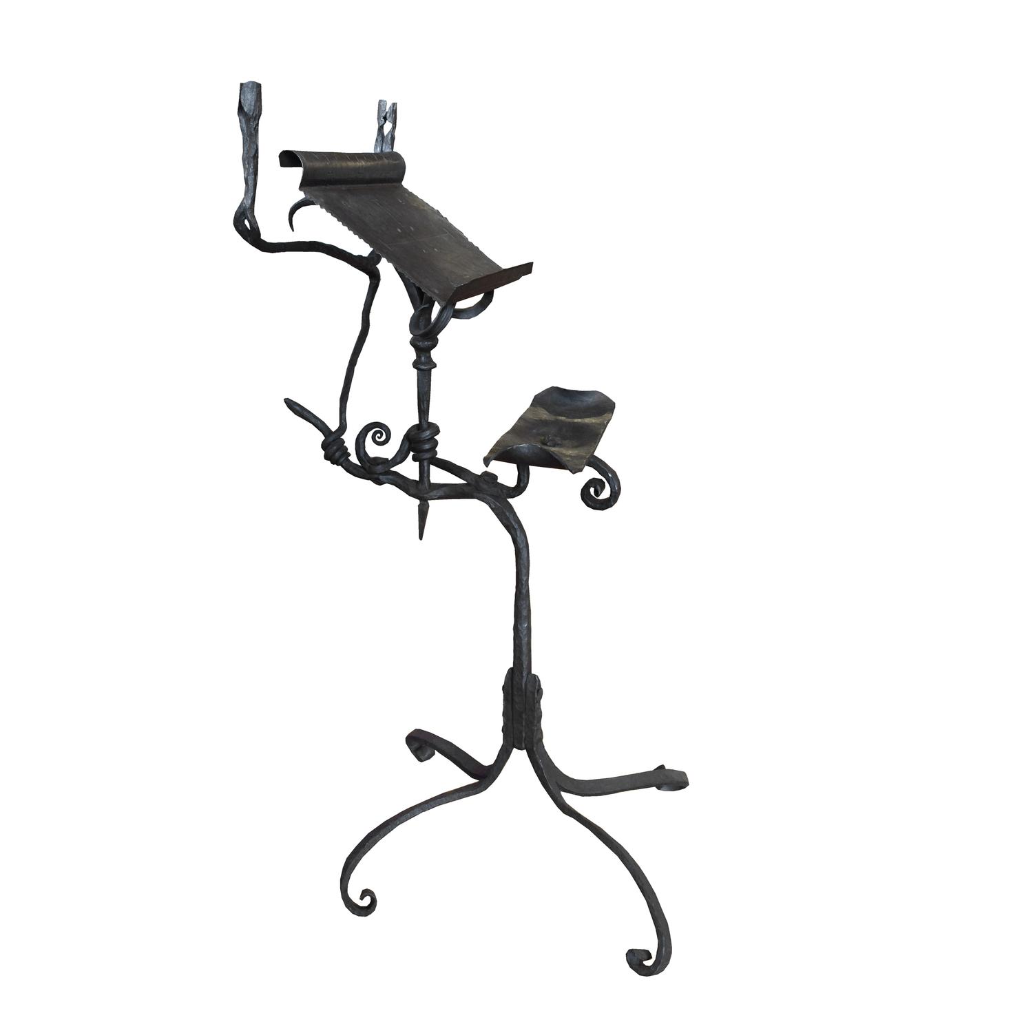 A Wrought Iron Book Stand 30" W x 20" D x 53" H — Italy, 20th Century