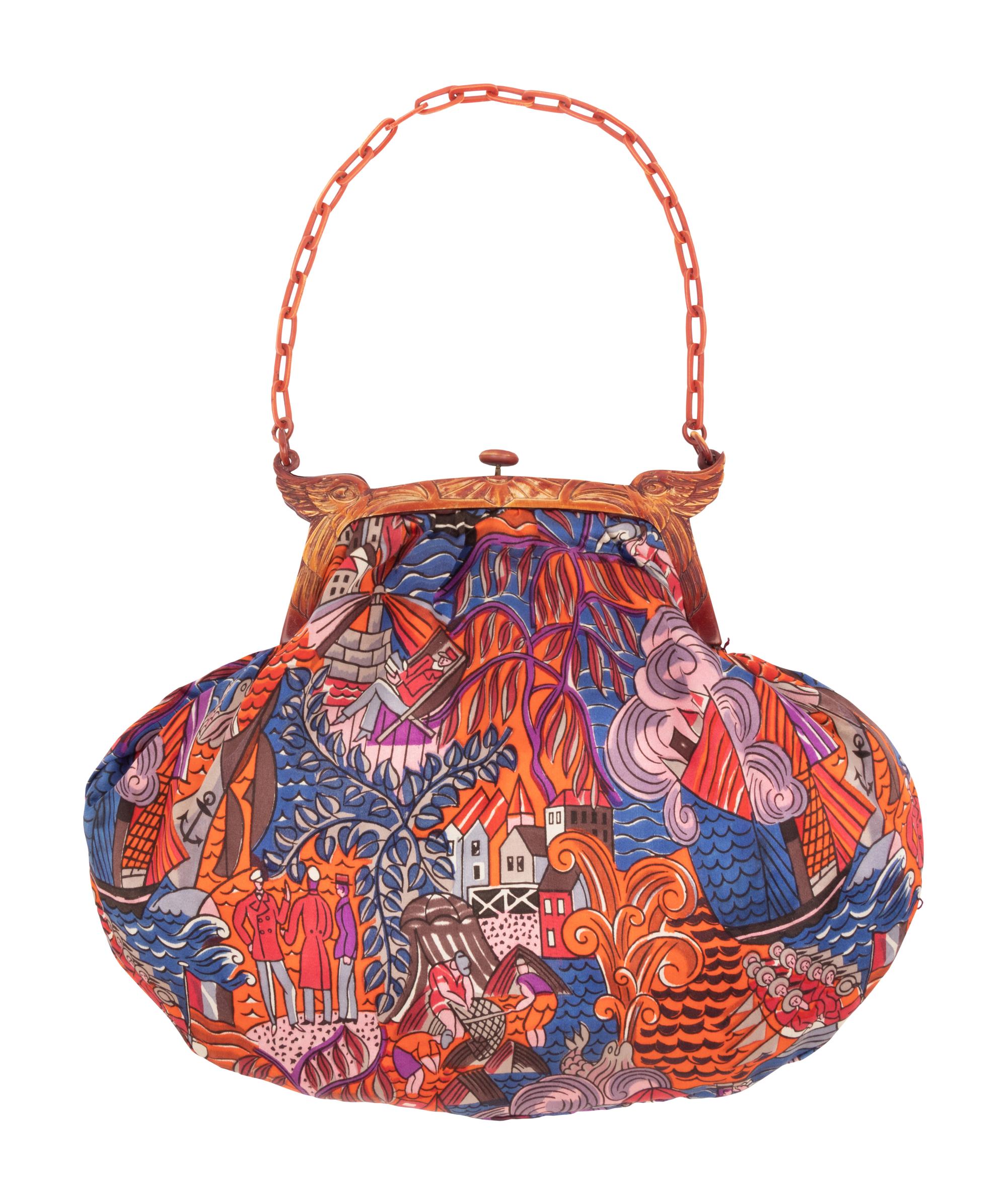 Raoul Dufy "Deauville" Silk Fabric Bag, 1925