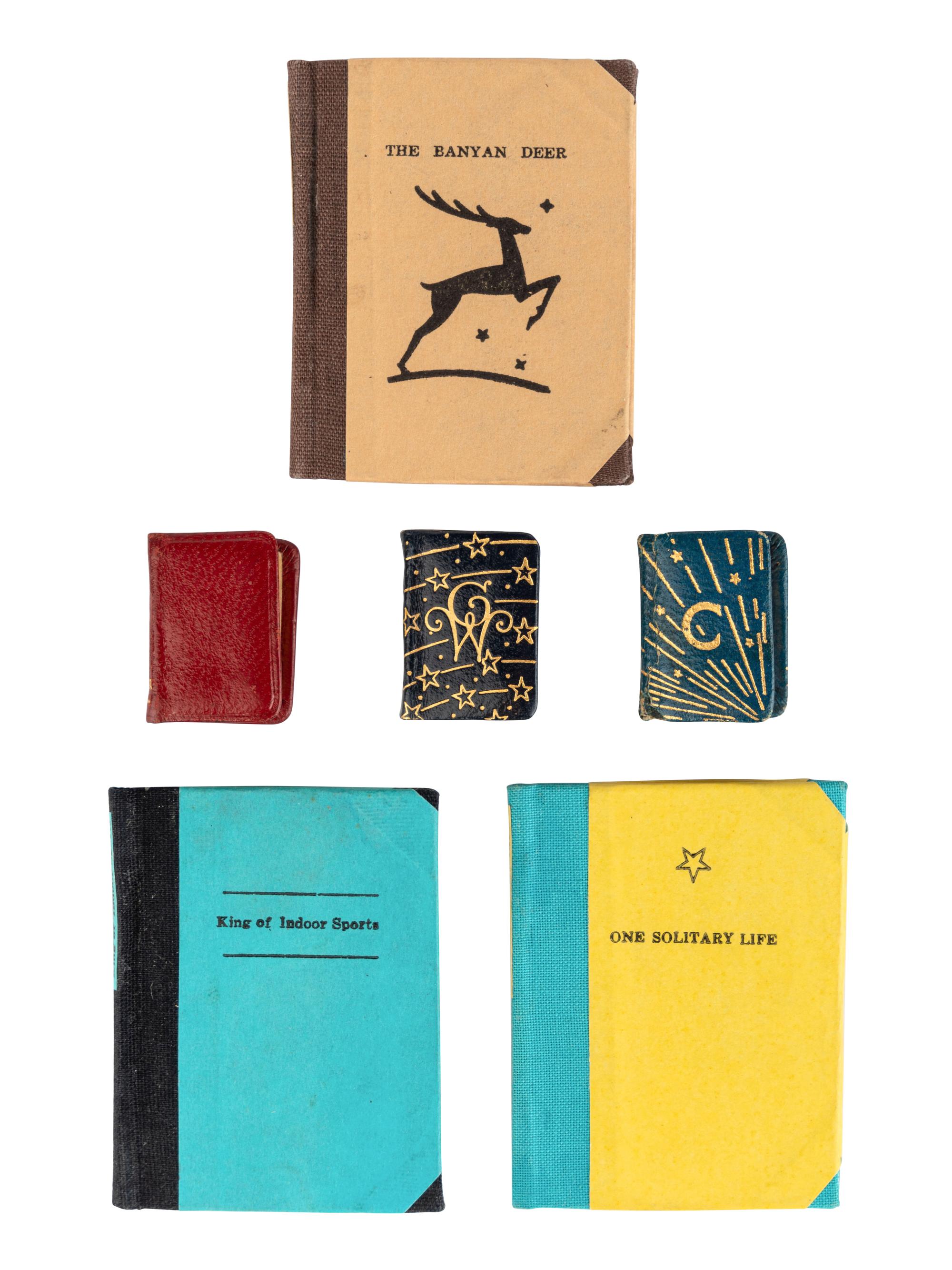 [MINIATURE BOOKS] – [KINGSPORT & LA PETIT OISEAU PRESSES]. A group of 6 works published by the Kingsport Press or the La Petit Oiseau Press, comprising: