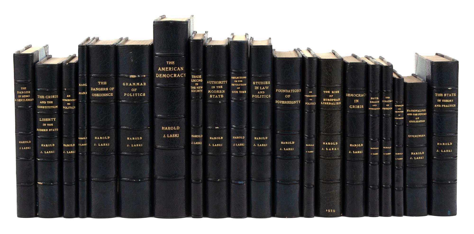 [LASKI, Harold Joseph (1893-1950)]. A group of 21 works by Harold Joseph Laski relating to politics and democracy, including: