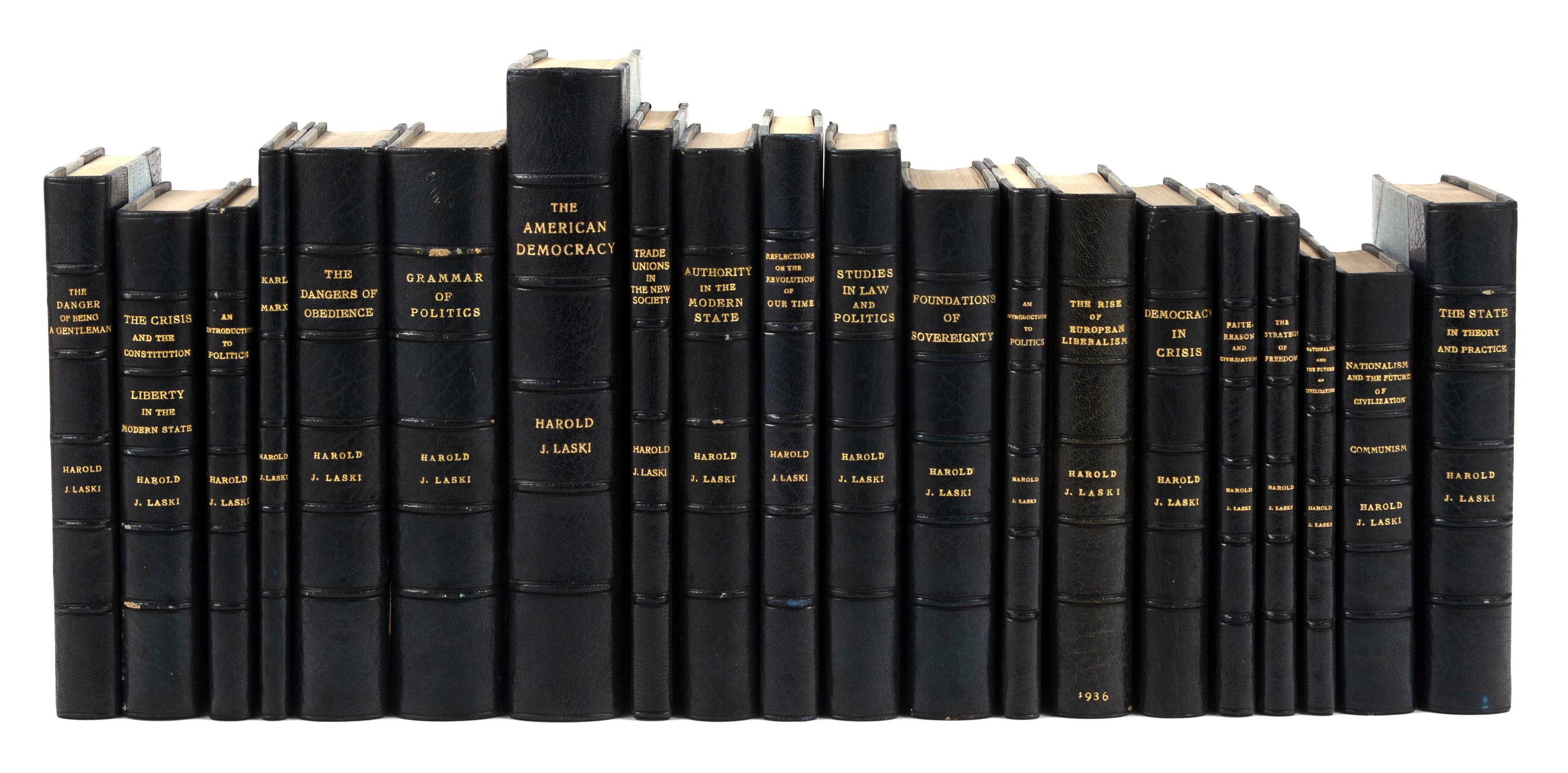 [LASKI, Harold Joseph (1893-1950)]. A group of 21 works by Harold Joseph Laski relating to politics and democracy, including: