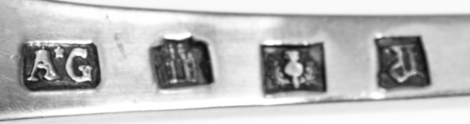 A Scottish George III Silver Serving Fork, Likely Alexander Gardner, Edinburgh, 1764, the Old English handle having a bright-cut border