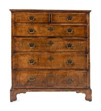 A George II Walnut Chest of Drawers