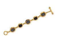 ELIZABETH LOCKE, YELLOW GOLD AND INTAGLIO BRACELET