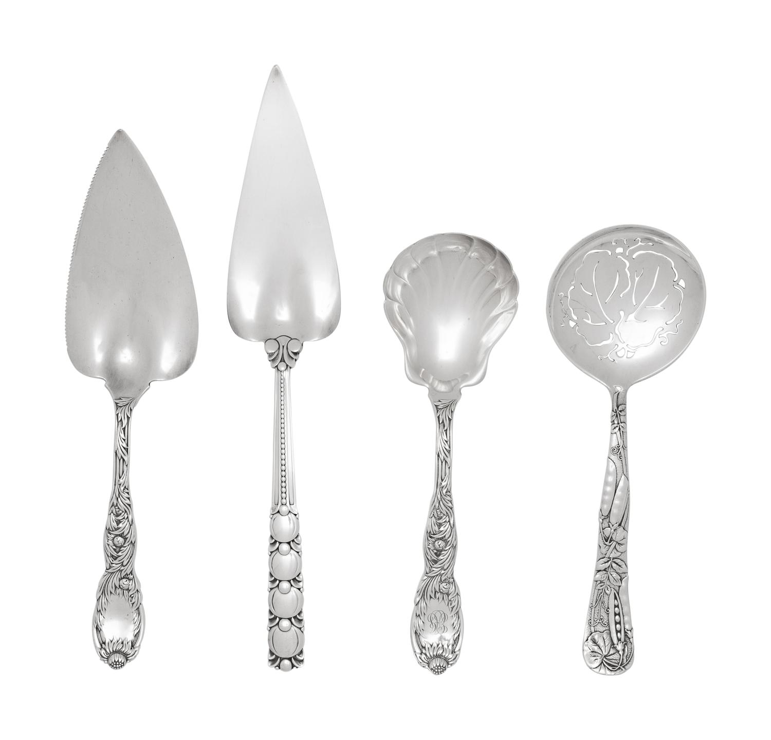 Four Tiffany and Co. Silver Serving Articles
