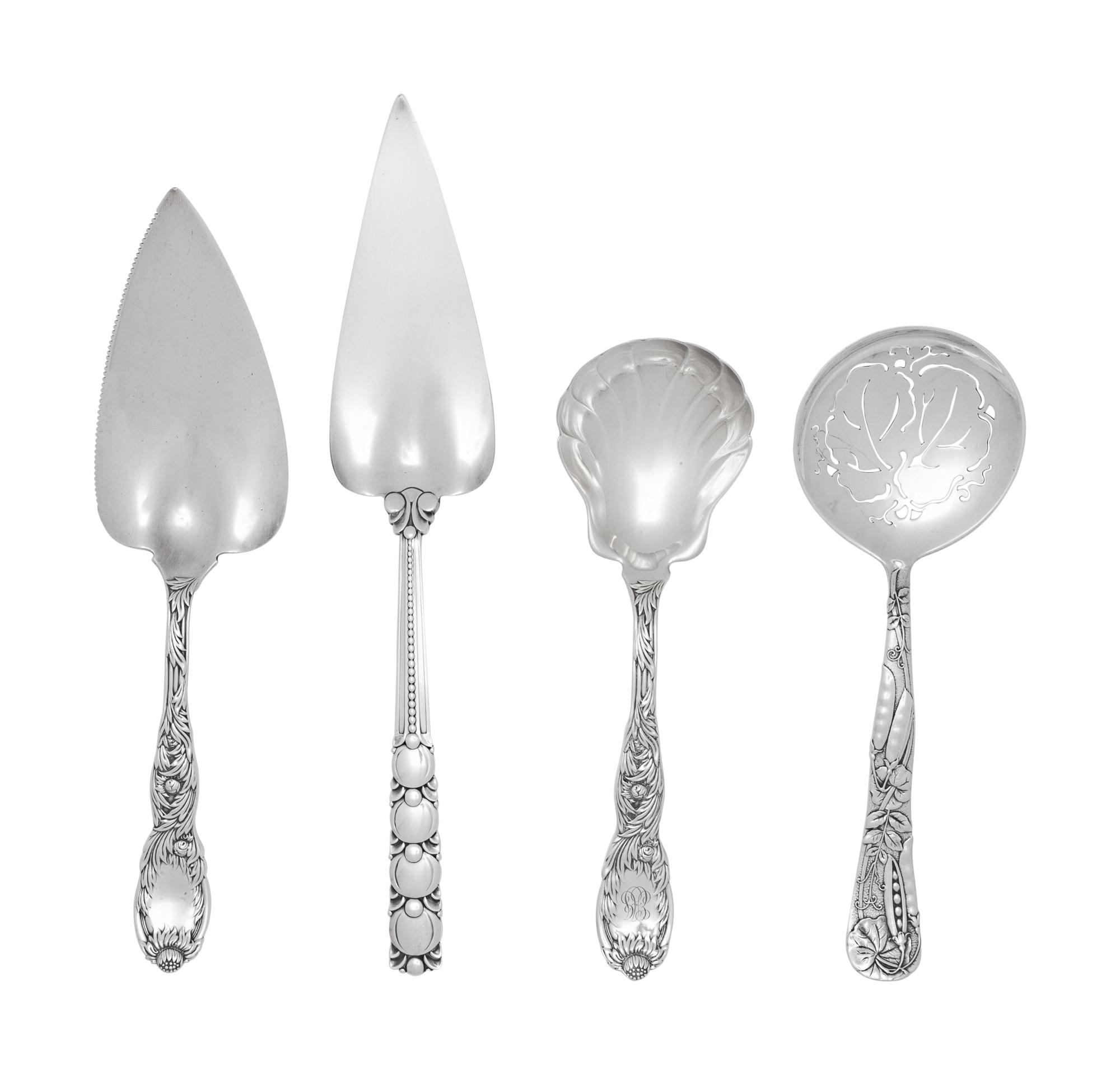 Four Tiffany and Co. Silver Serving Articles