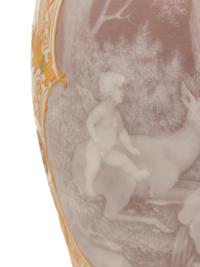 A Berlin (K.P.M.) Pâte-sur-Pâte Porcelain and Enamel Decorated Vase
