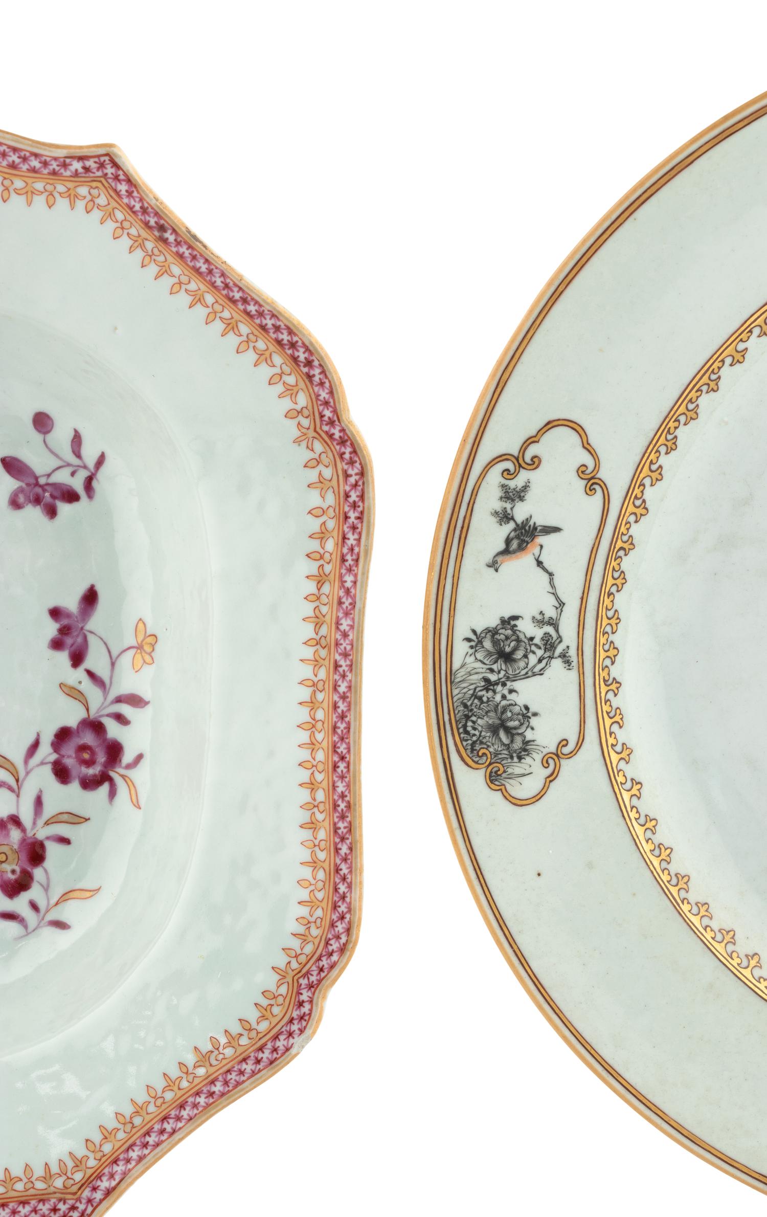 Two Chinese Export Porcelain Plates