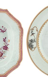 Two Chinese Export Porcelain Plates