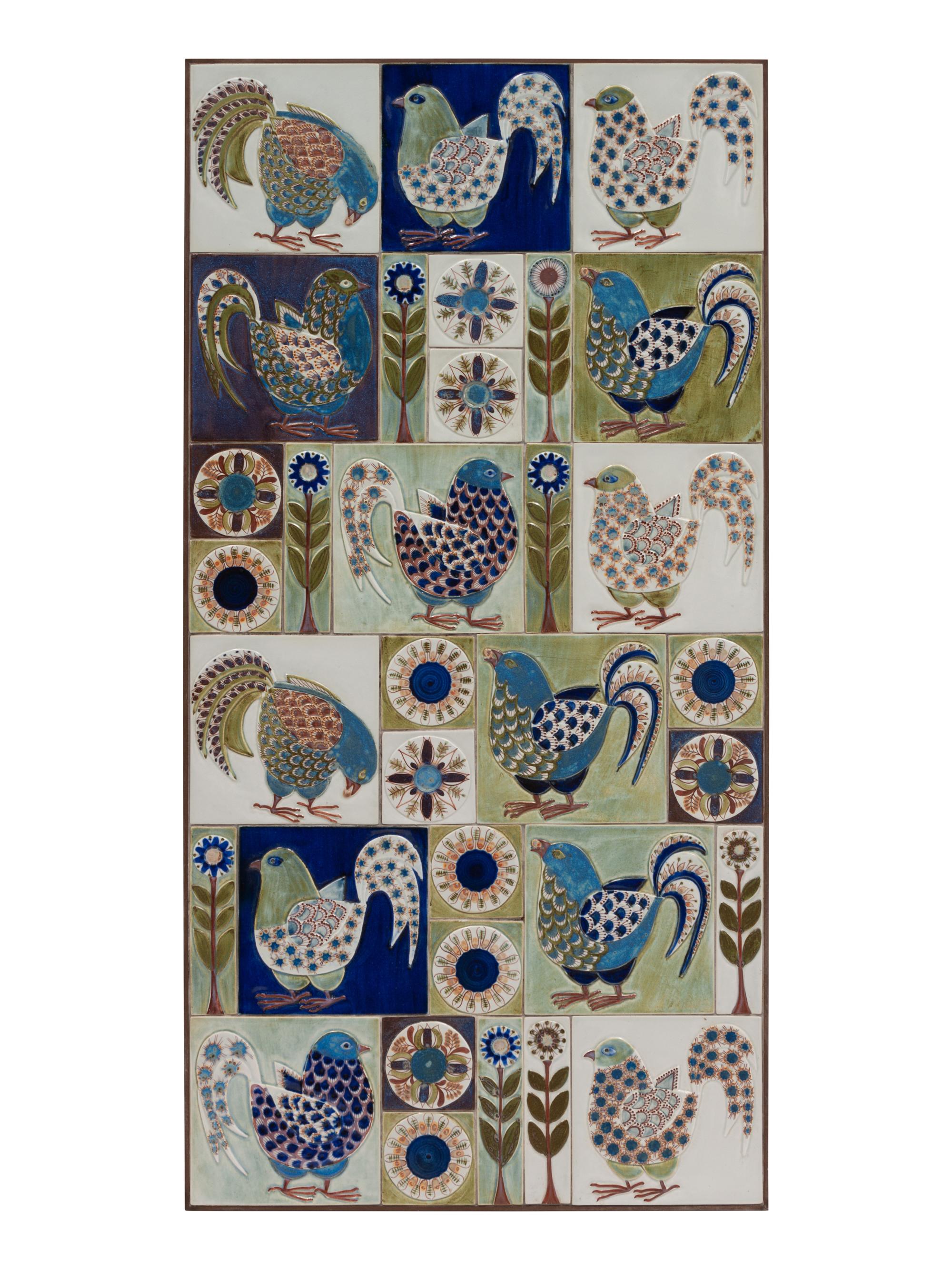 A Royal Copenhagen Tile Panel Attributed to Berte Jessen
