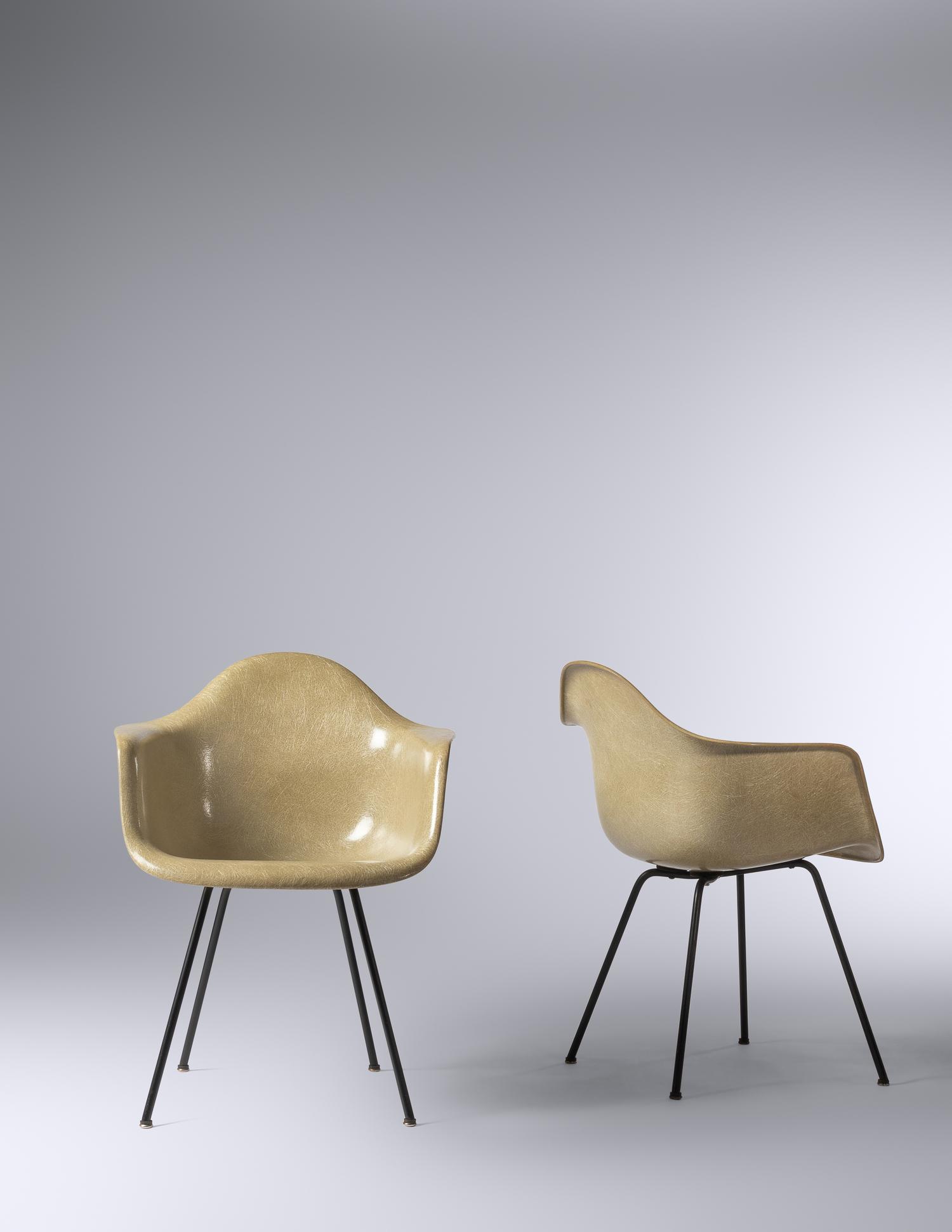 Pair of DAX Chairs, c. 1950s Herman Miller/Zenith Plastics, USA
