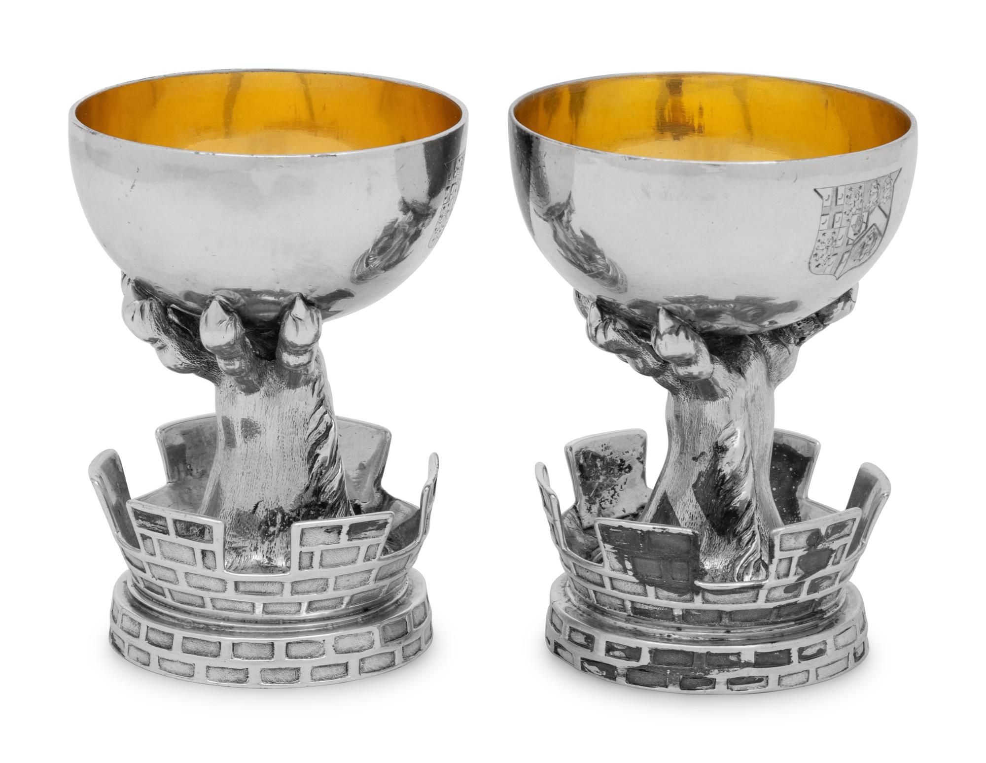 A Pair of Silver Salt Cellars