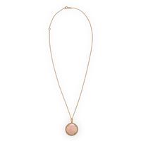 Rose Gold, Rose Quartz, and Diamond Pendant Necklace