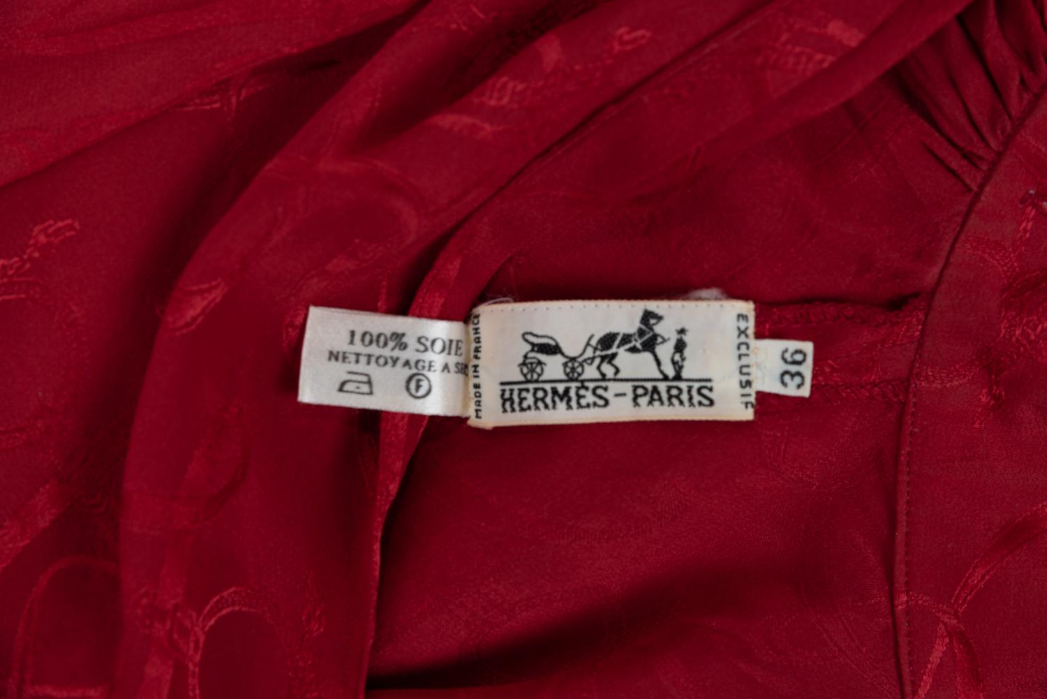 Three Hermès Pieces: Two Tops and One Skirt