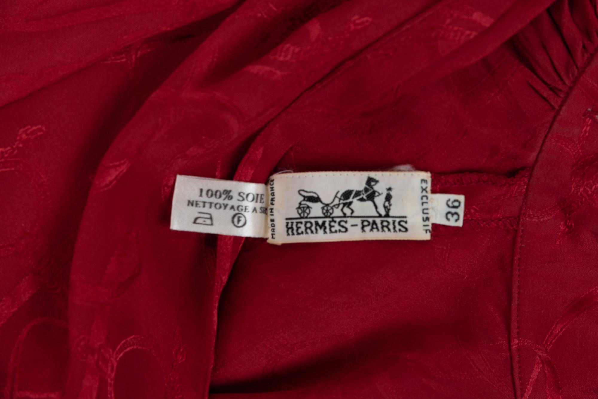 Three Hermès Pieces: Two Tops and One Skirt