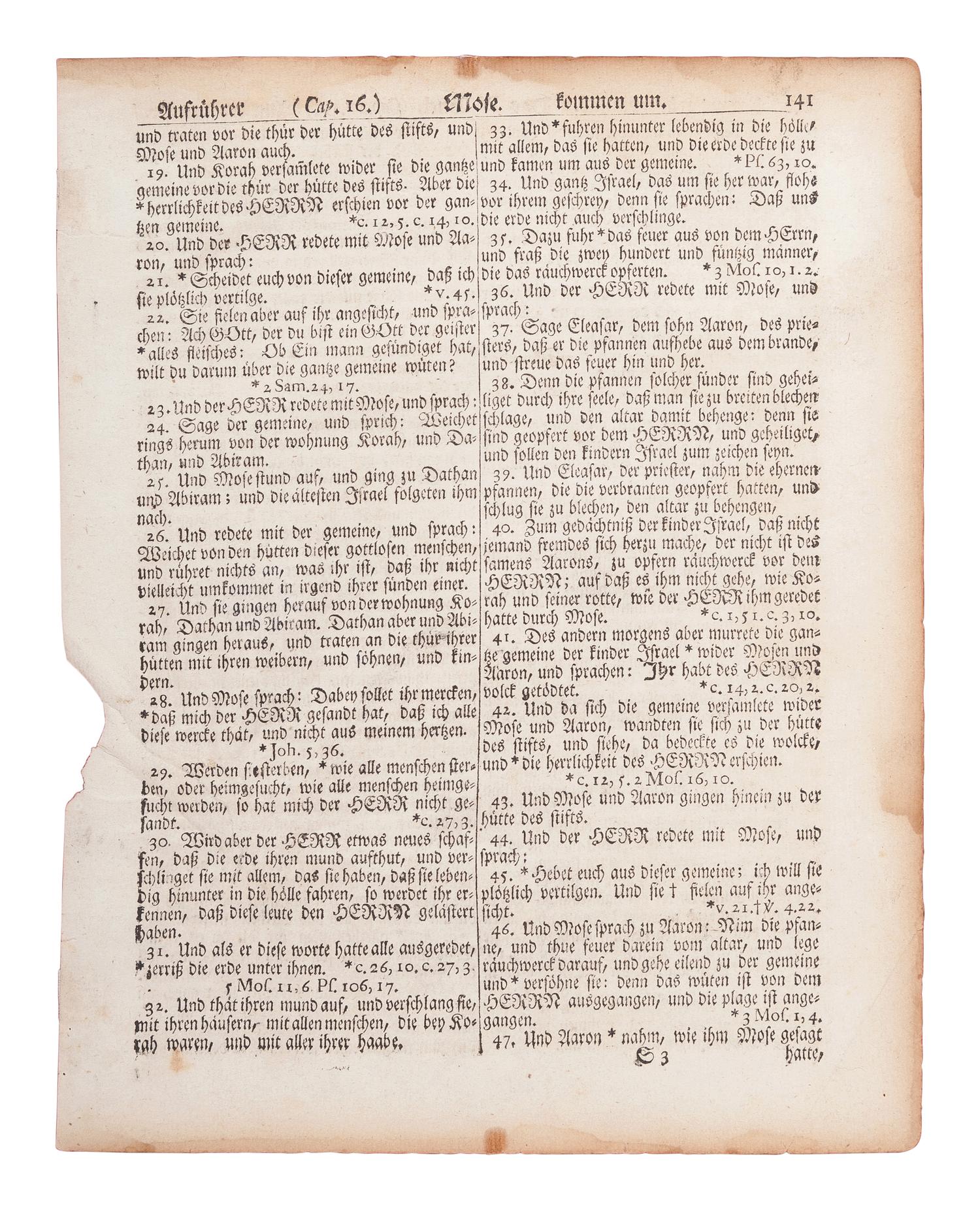 [BIBLE LEAVES - AMERICAN PUBLISHERS]. A group of 11 Bible leaves, comprising: