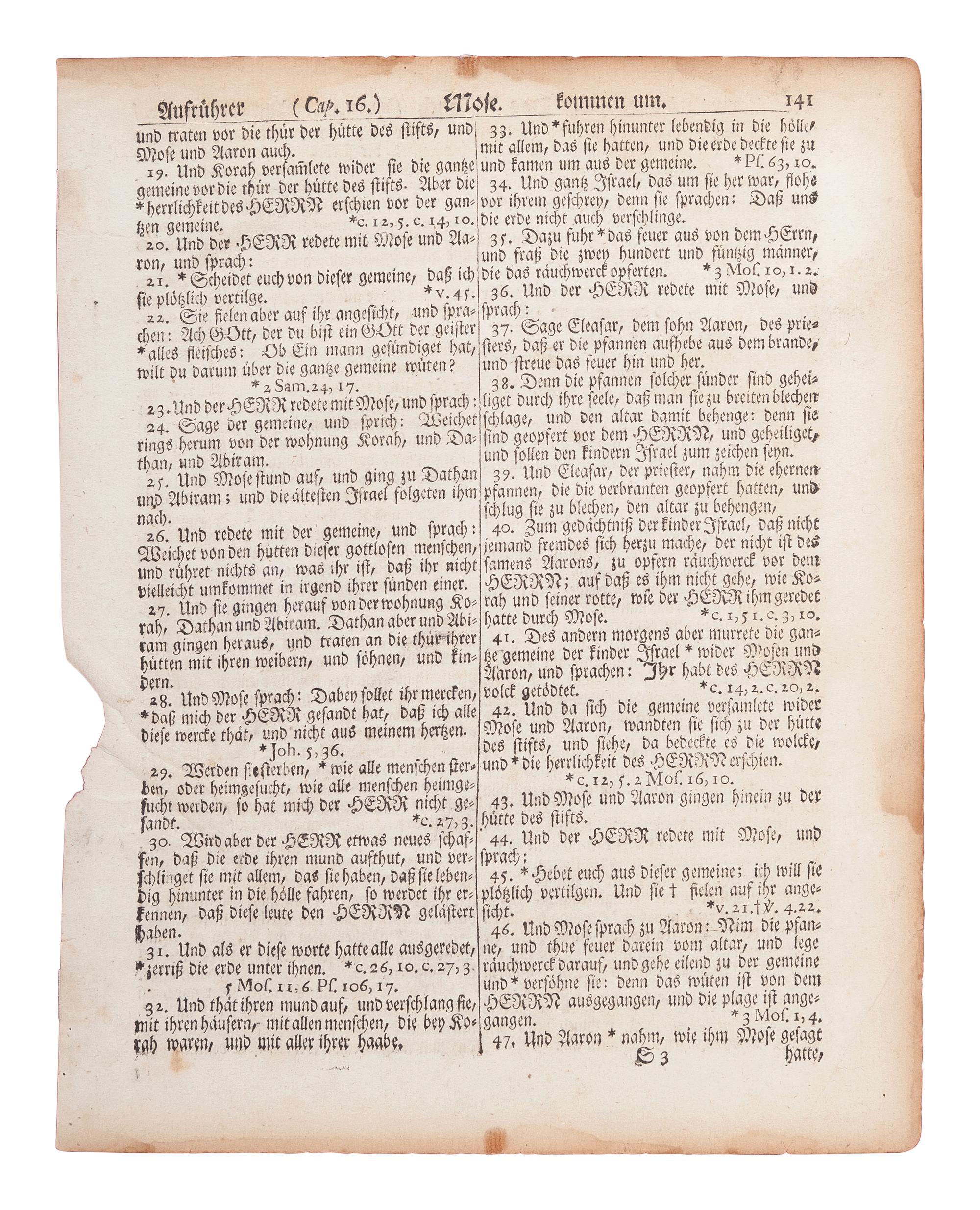 [BIBLE LEAVES - AMERICAN PUBLISHERS]. A group of 11 Bible leaves, comprising: