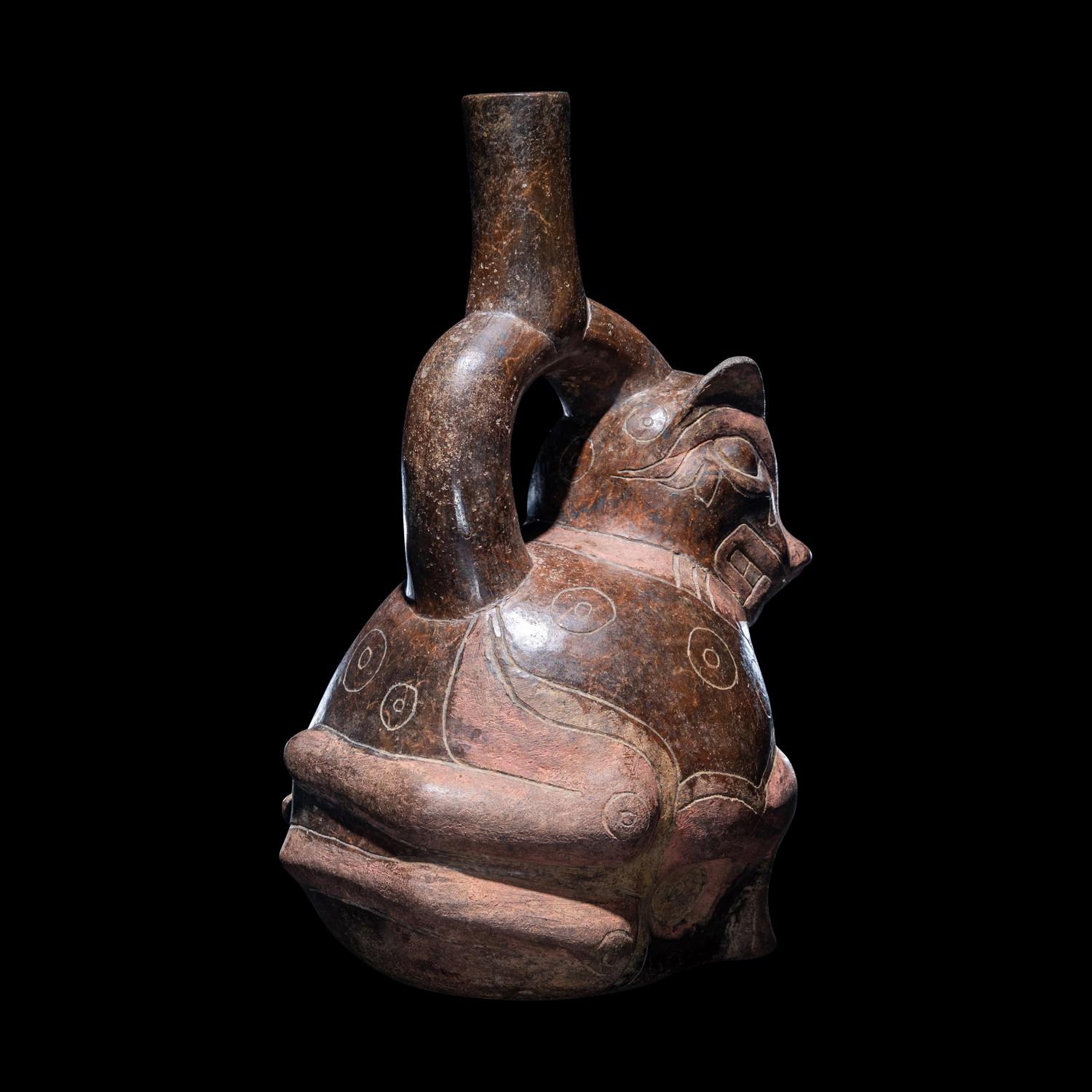 A Chavin Jaguar Effigy Vessel