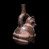 A Chavin Jaguar Effigy Vessel