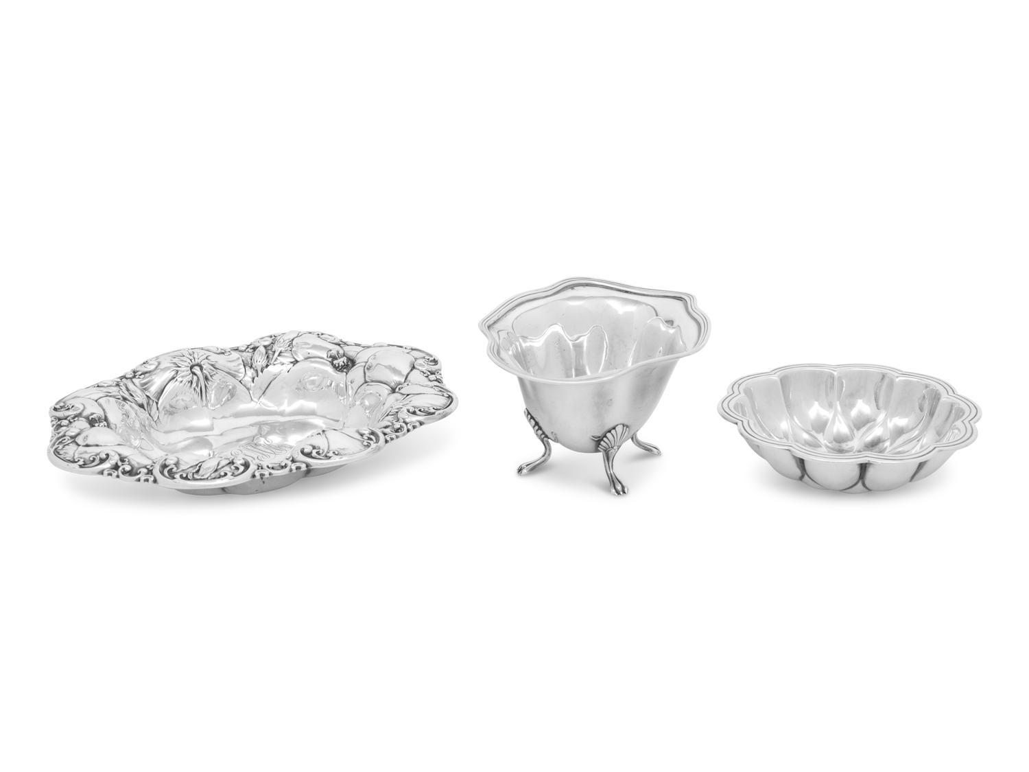Three American Silver Small Table Articles