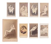 [EARLY PHOTOGRAPHY]. An assortment of nude imagery incl. CDVs, stereoviews, postcards, and more.