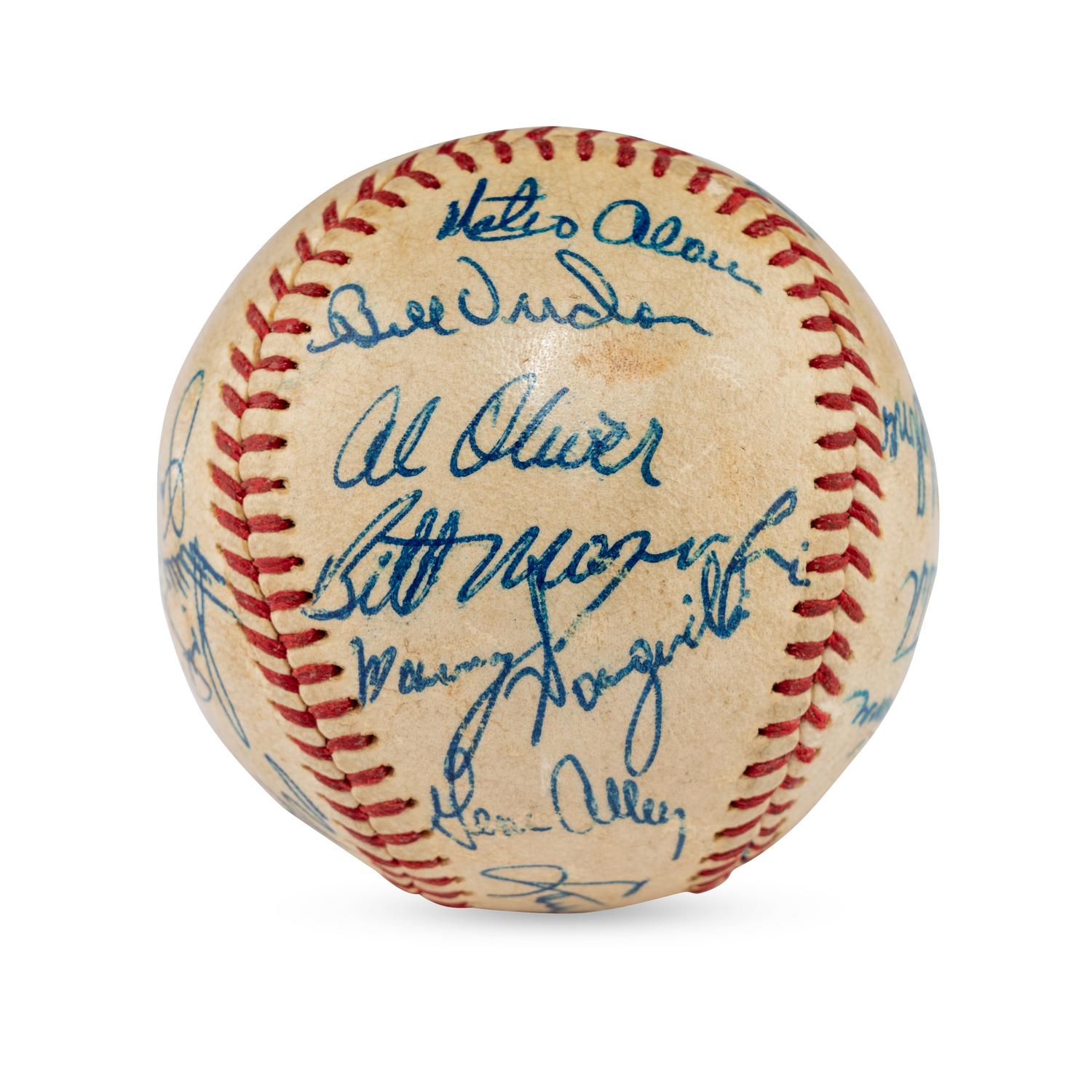 A 1968 Pittsburgh Pirates Team Signed Autograph Baseball Featuring Roberto Clemente (JSA Letter of Authenticity),