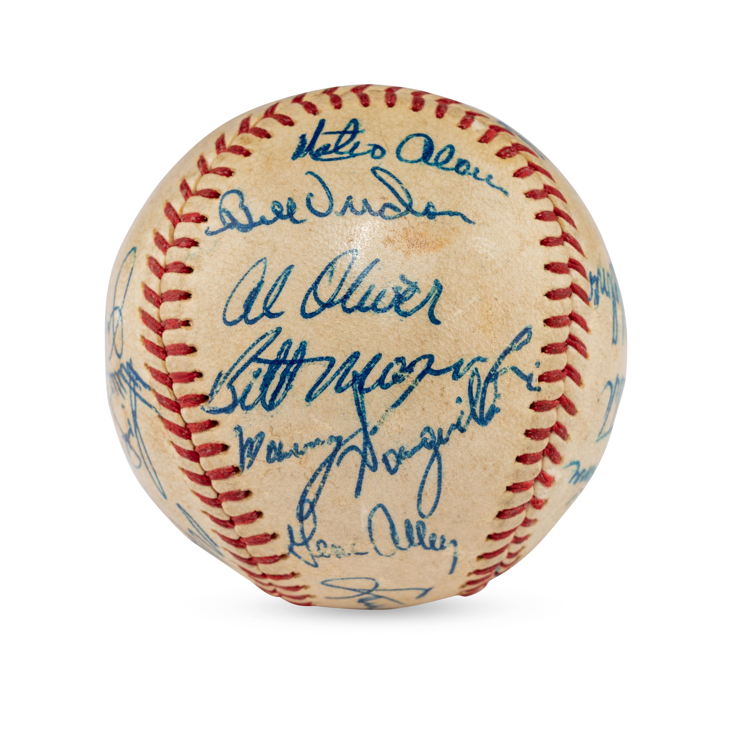 A 1968 Pittsburgh Pirates Team Signed Autograph Baseball Featuring Roberto Clemente (JSA Letter of Authenticity),